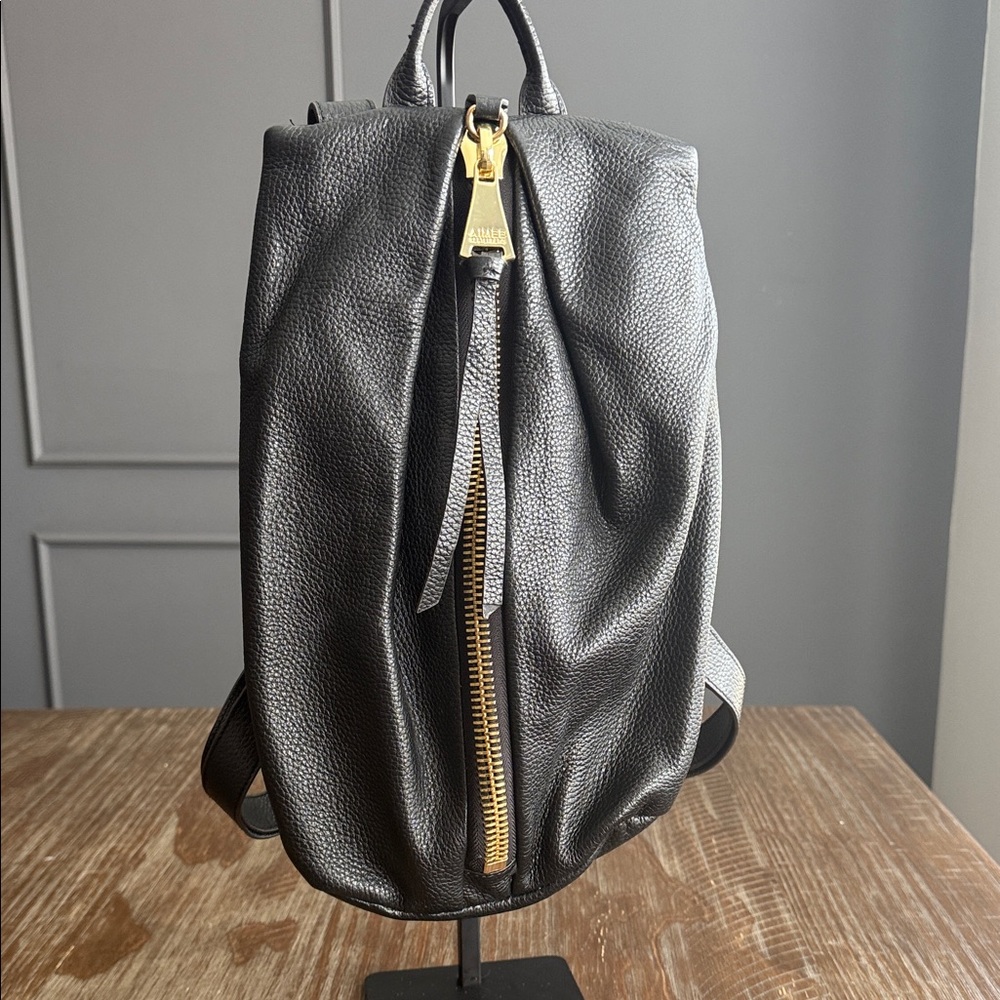Aimee Kestenberg Tabitha black leather backpack